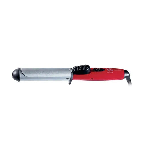 VS Sassoon Hair straightener with red and silver design on a white background