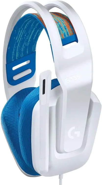 Logitech G335 Wired Gaming Headset | Lightweight | Flip-to-Mute Mic | White AMZ