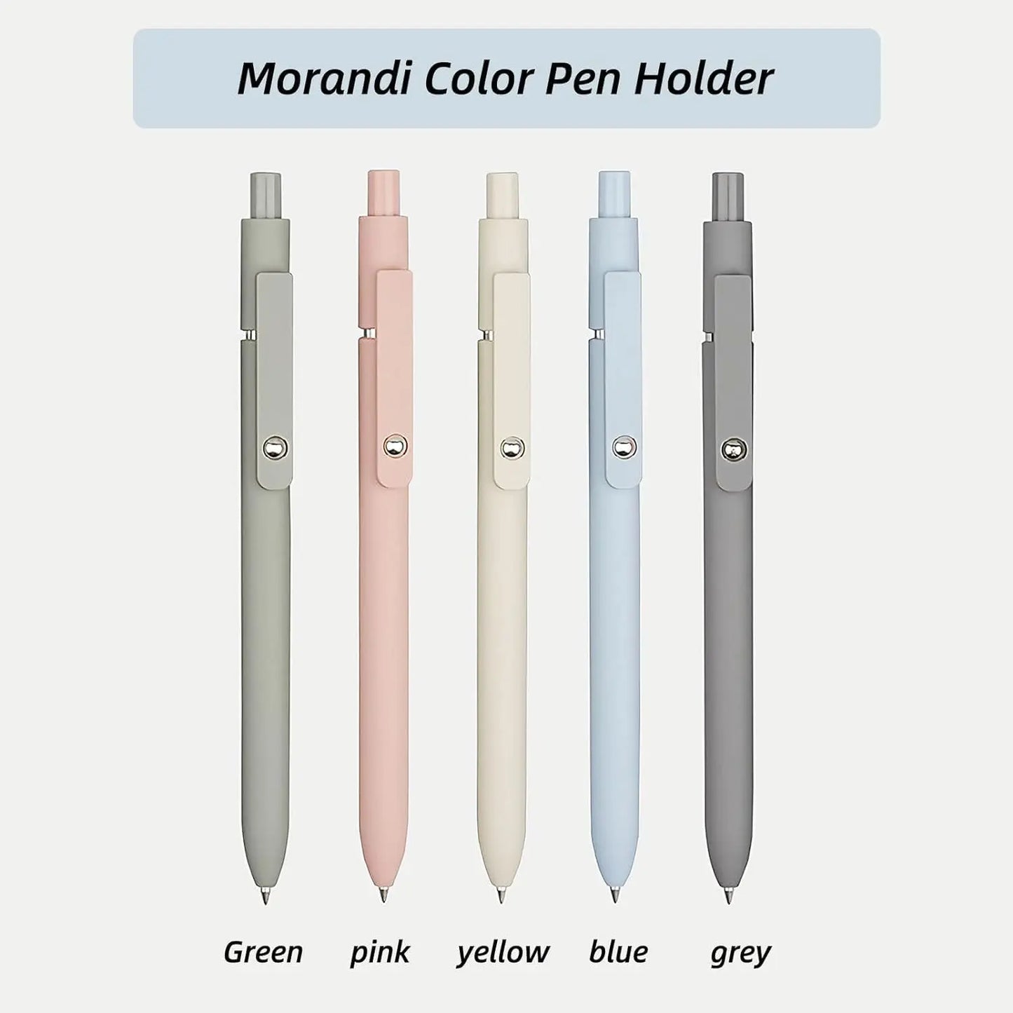 KAPASKI Gel Pens 5 Pack – 0.5mm Japanese Black Ink | Morandi, Pastel & Vintage AMZ