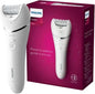Philips epilator with packaging on a white background