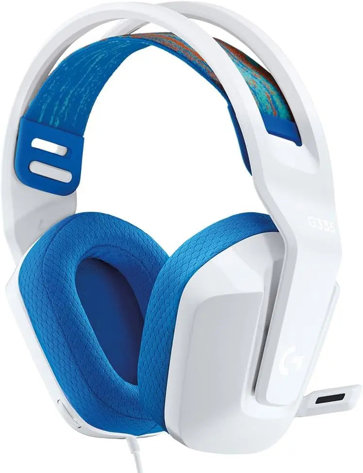 Logitech G335 Wired Gaming Headset | Lightweight | Flip-to-Mute Mic | White AMZ