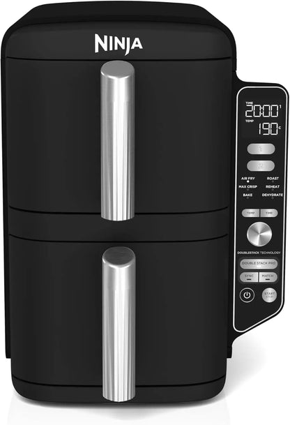 Black Ninja kitchen appliance with digital display on a white background