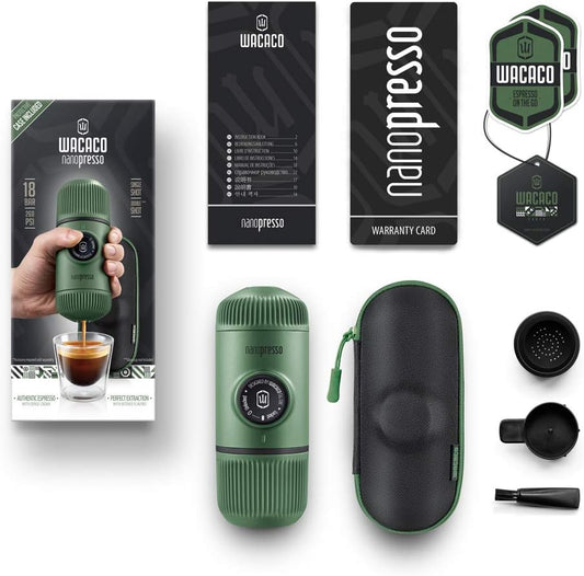 WACACO Nanopresso Portable Espresso Maker with Protective Case – Manual Travel Coffee Machine | Av8Store Australia AMZ Av8Store