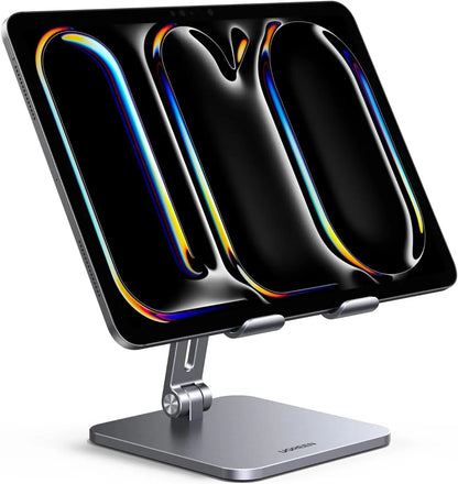 Phone stand with three phone cases on a white background
