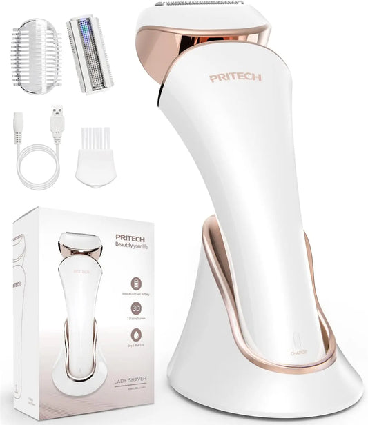 Pritech Lady Shaver with packaging on a white background