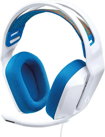 Logitech G335 Wired Gaming Headset | Lightweight | Flip-to-Mute Mic | White AMZ