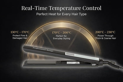 SAS Titanium Hair Straightener Fast Heat LCD Display Adjustable Temp 50–230°C AMZ Av8Store