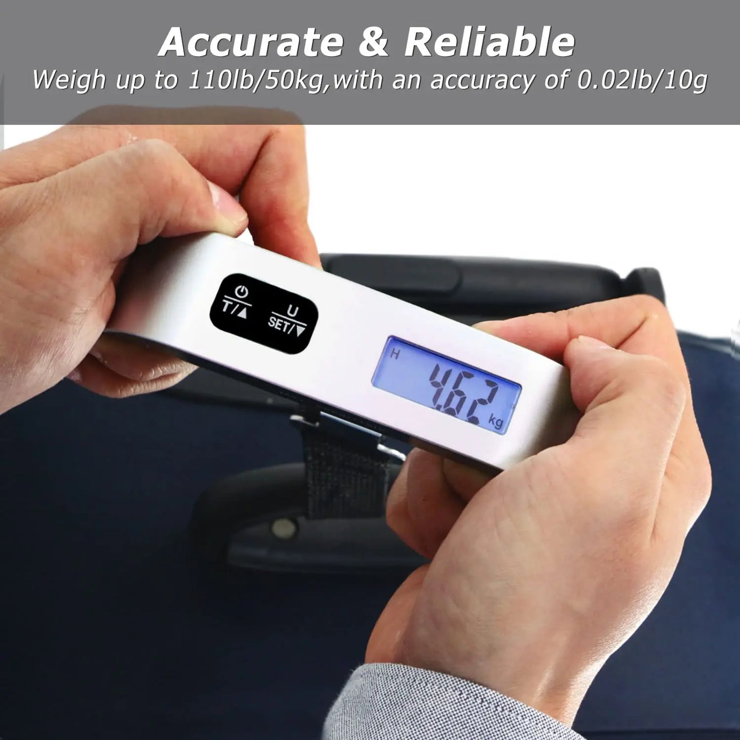 Travel Inspira Portable Digital Luggage Scale – 50kg | Backlit LCD AMZ