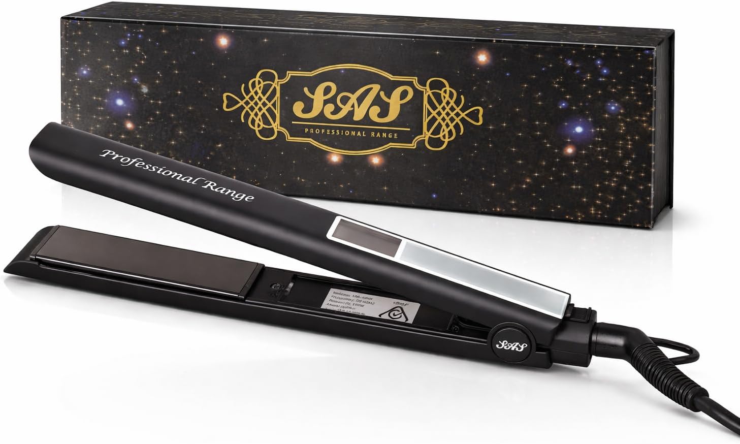 SAS Titanium Hair Straightener Fast Heat LCD Display Adjustable Temp 50–230°C AMZ Av8Store