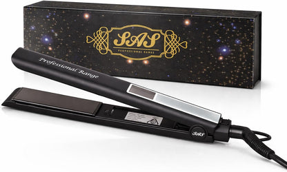 SAS Titanium Hair Straightener Fast Heat LCD Display Adjustable Temp 50–230°C AMZ Av8Store