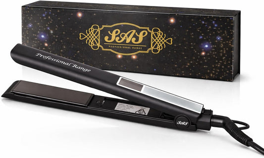 SAS Titanium Hair Straightener Fast Heat LCD Display Adjustable Temp 50–230°C AMZ Av8Store