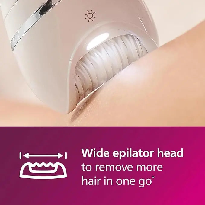 Philips Series 8000 Wet & Dry Epilator BRE700/00 | Gentle Hair Removal, Up to 4 Weeks Smooth Skin AMZ