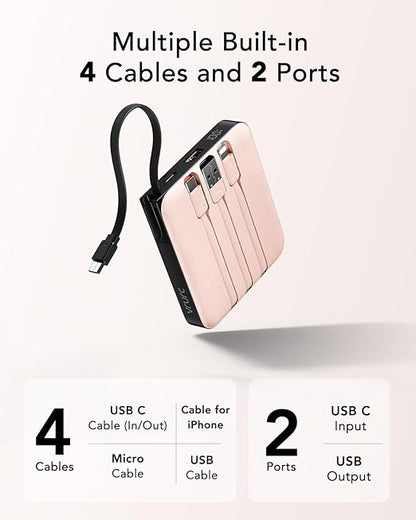 20000mAh Portable Charger 22.5W – Power Bank w/ 4 Cables & LED Display AMZ Av8Store