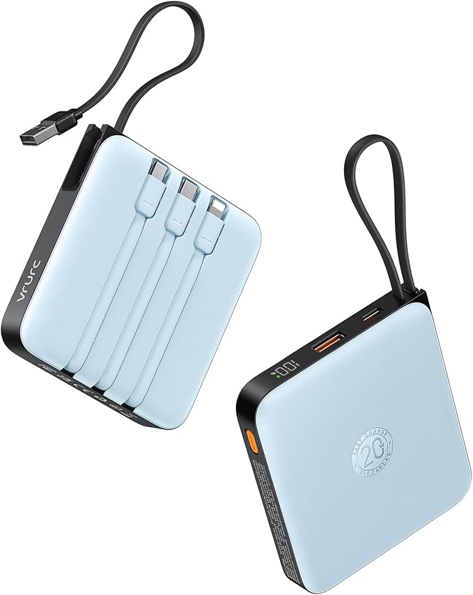 20000mAh Portable Charger 22.5W – Power Bank w/ 4 Cables & LED Display AMZ Av8Store