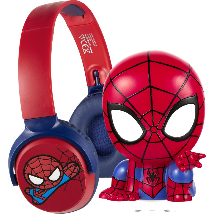 Spider‑Man Bluetooth Headphones 85dB Kid Safe + Mood Light Gift Set Marvel AU BIG Av8Store