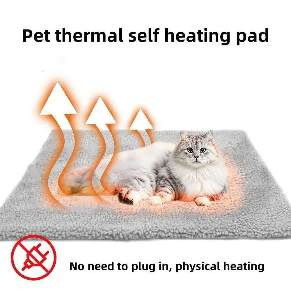 Self-Heating Pet Blanket | Thermal Mat for Cats & Dogs | No Electricity Needed DHG