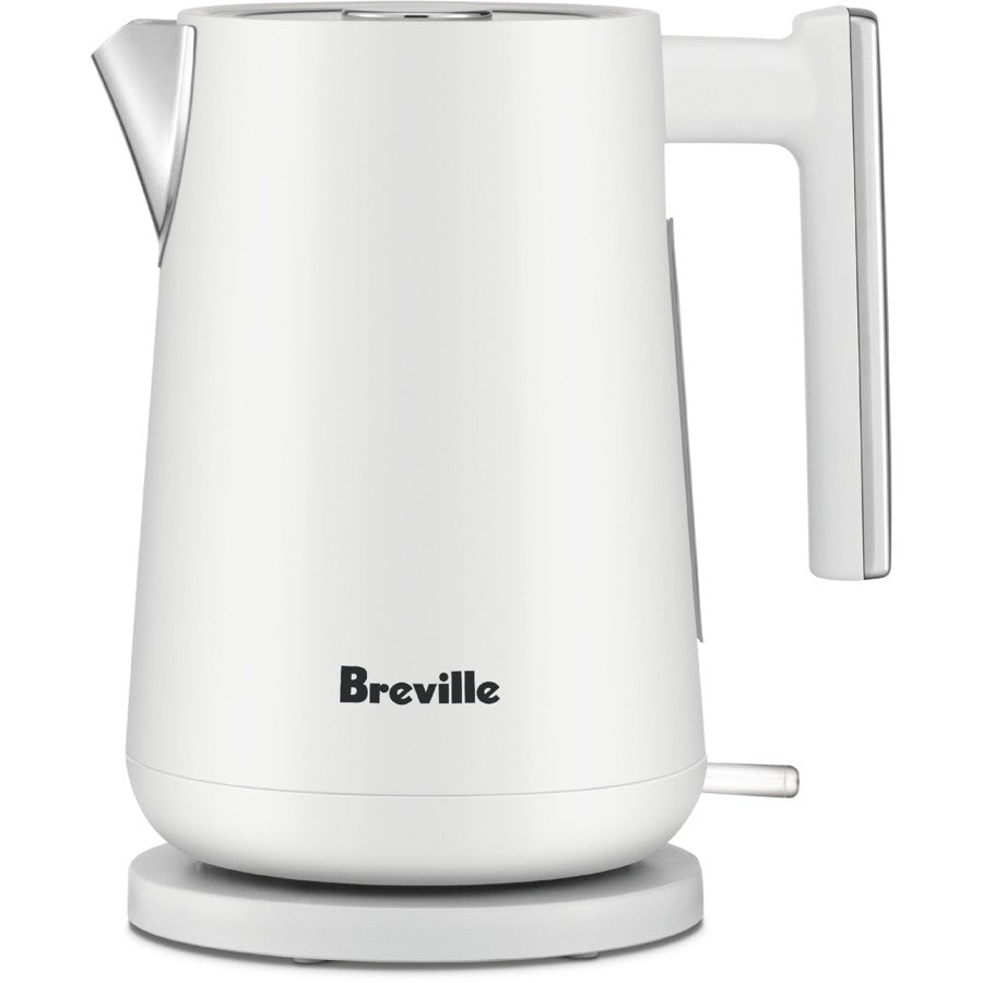 White Breville electric kettle on a white background