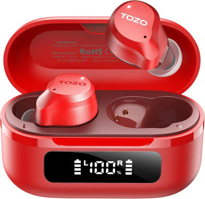 TOZO NC9 Wireless Earbuds – Hybrid ANC, Bluetooth 5.3, 60H Playtime, IPX8 AMZ