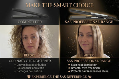 SAS Titanium Hair Straightener Fast Heat LCD Display Adjustable Temp 50–230°C AMZ Av8Store