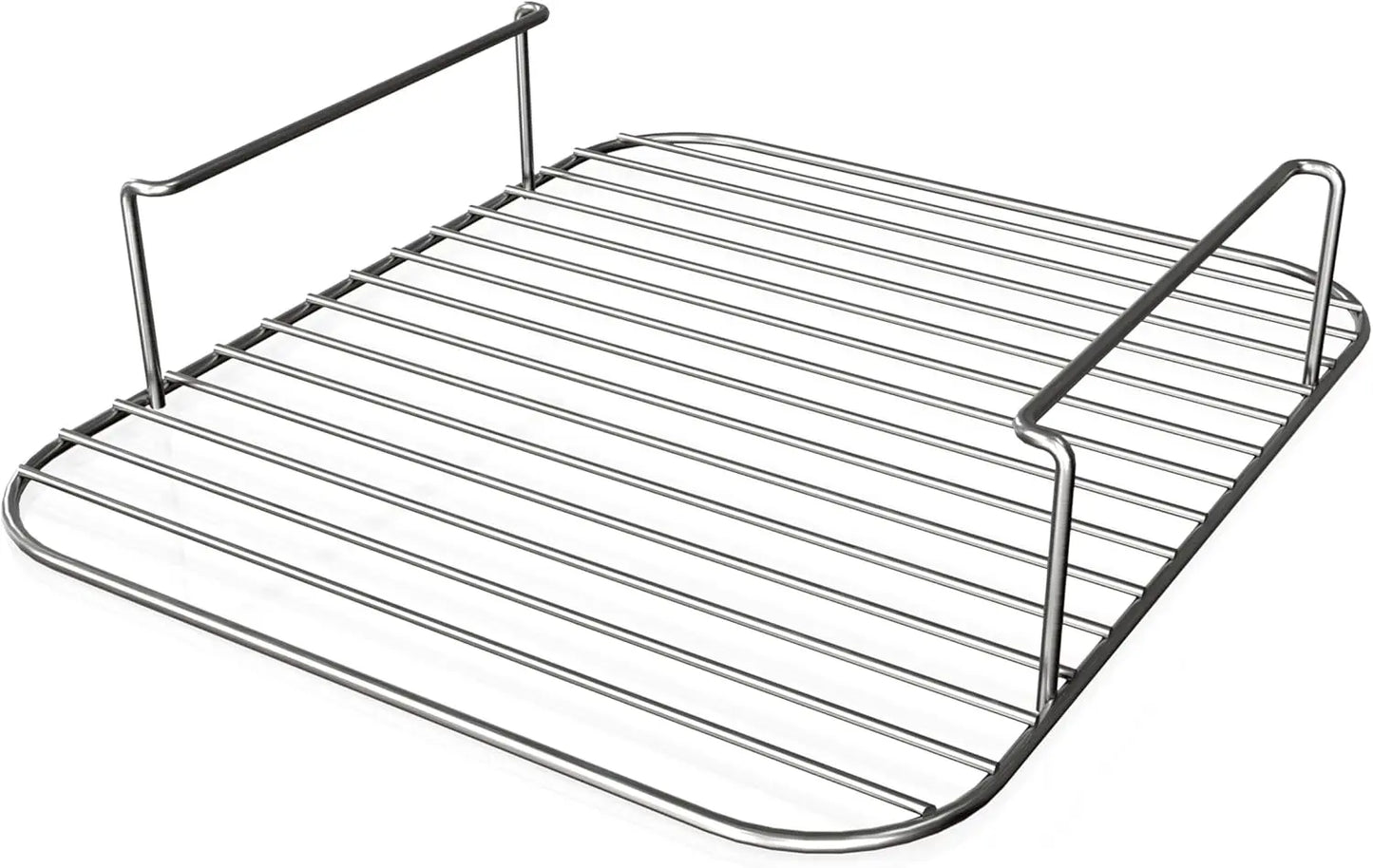 Metal cooling rack on a white background