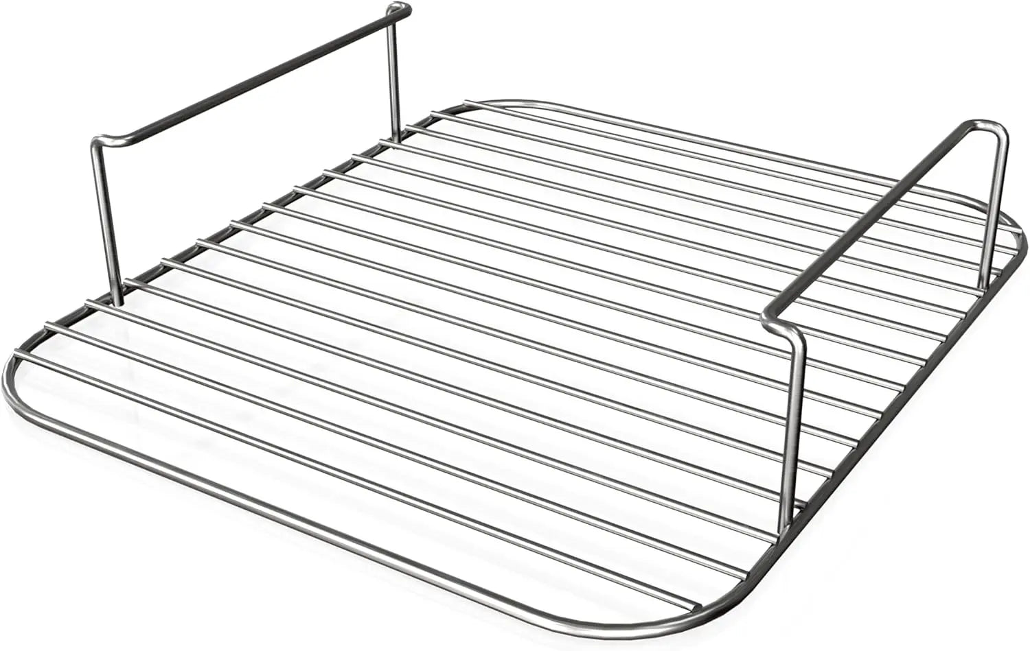 Metal cooling rack on a white background