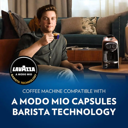 Lavazza A Modo Mio Jolie EVO Capsule Coffee Machine | White | 64 Pods Included AMZ