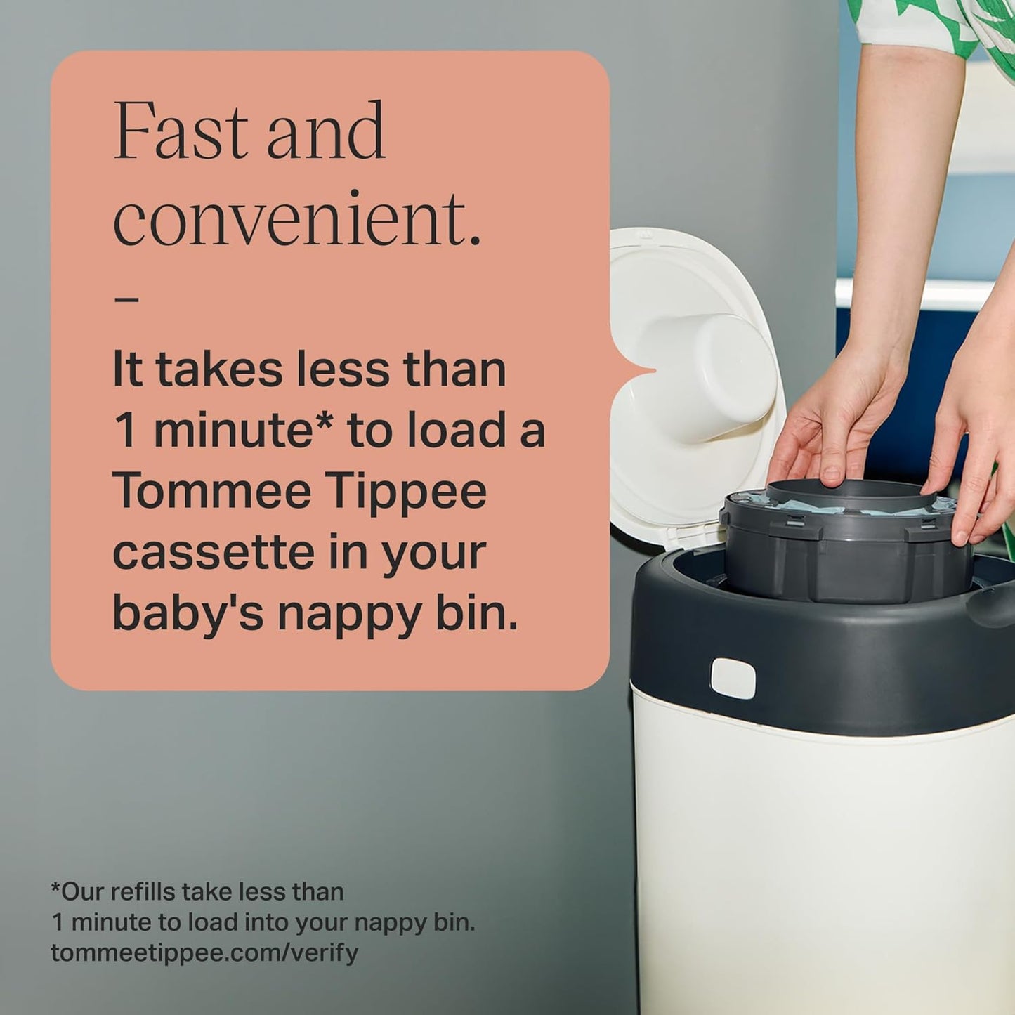 Tommee Tippee Twist & Click Nappy Bin Refill Cassettes | 6 Pack | 10.5m Antibacterial Film | 100+ Nappies AMZ Av8Store