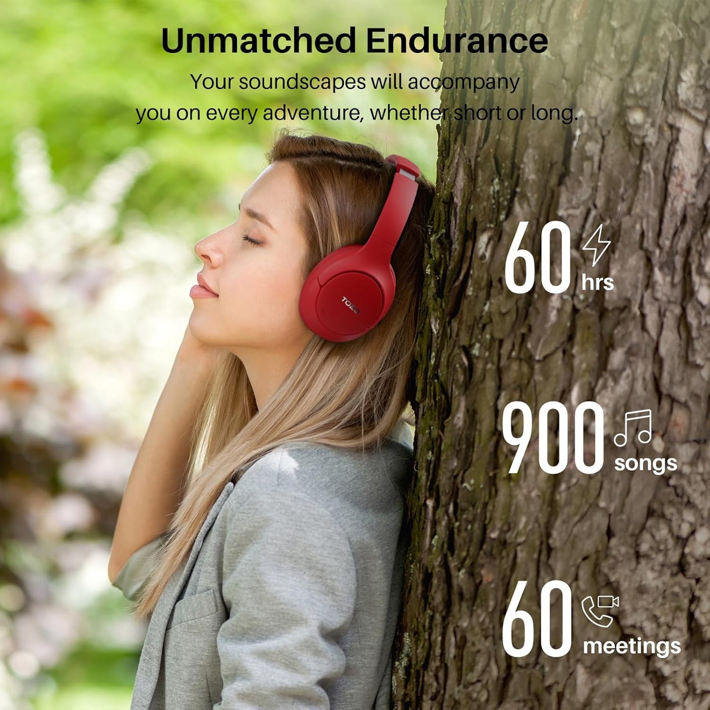 TOZO HT2 Over-Ear Bluetooth Headphones | Hybrid ANC, Hi-Res Audio, 60Hr Battery | 7 Colours AMZ Av8Store