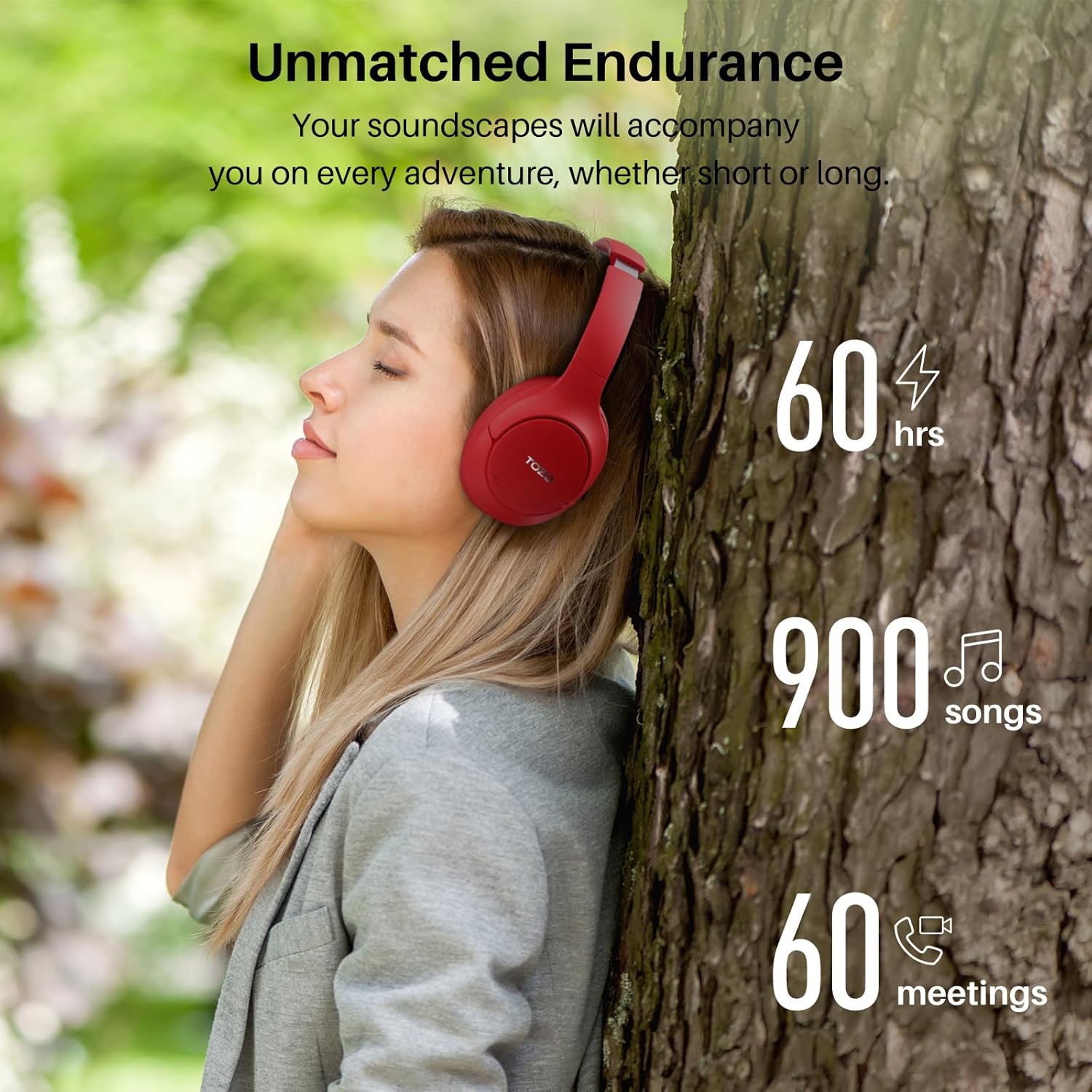 TOZO HT2 Over-Ear Bluetooth Headphones | Hybrid ANC, Hi-Res Audio, 60Hr Battery | 7 Colours AMZ Av8Store