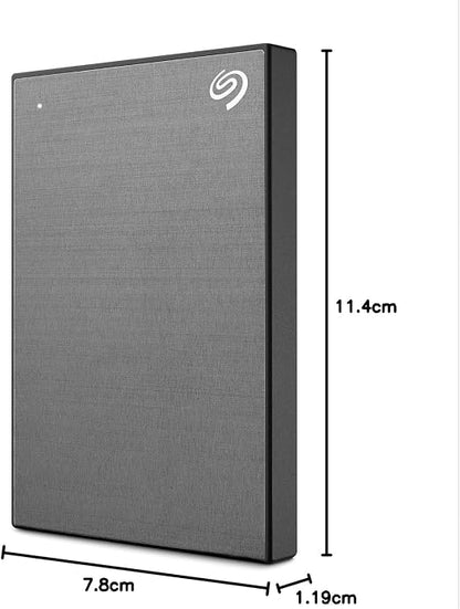 Seagate One Touch Portable External Hard Disk Drive with Data Recovery Services, 1TB, Grey Av8Store Av8Store
