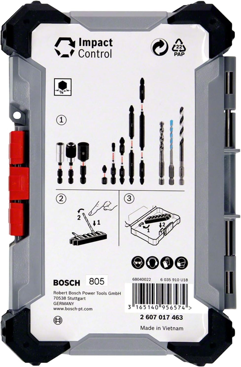 Bosch Professional 35-Piece Pick & Click Drill Bit Set – Impact Driver Compatible
