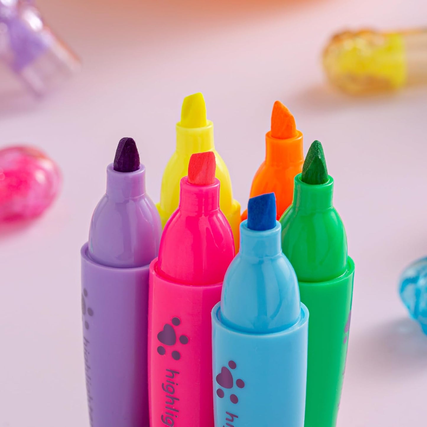 6-Pack Pastel Highlighter Pens – Chisel Tip, Quick Dry, No Bleed | Bible Study, School & Office