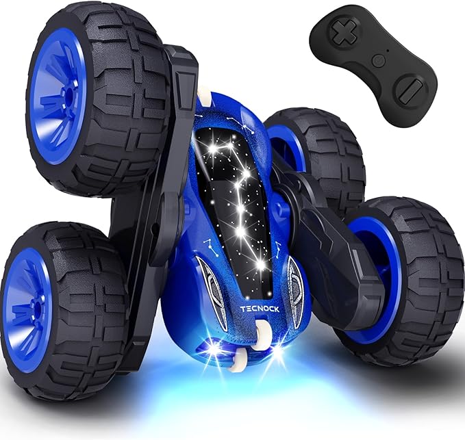 Tecnock Remote Control Car, 2.4GHz RC Cars with USB-C Easy Charging, 4WD Double Sided 360° Rotates and Flips RC Stunt Car, Toys for Boys, Boys Toys Age 8–10, Kids Gift Ages 6+ Av8Store Av8Store