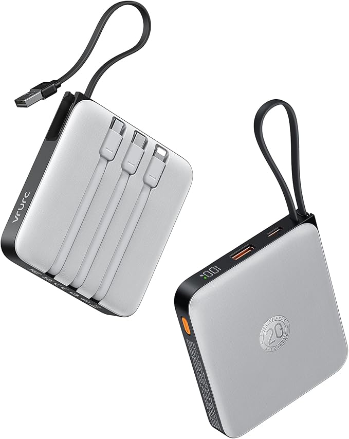 20000mAh Portable Charger 22.5W – Power Bank w/ 4 Cables & LED Display AMZ Av8Store