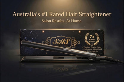 SAS Titanium Hair Straightener Fast Heat LCD Display Adjustable Temp 50–230°C AMZ Av8Store