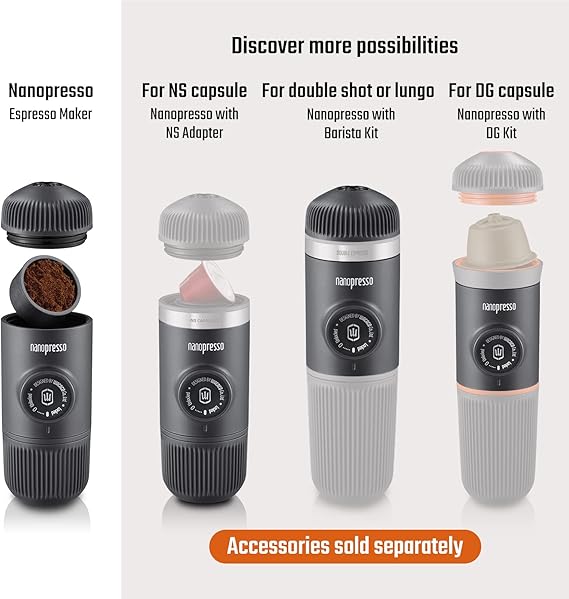 WACACO Nanopresso Portable Espresso Maker with Protective Case – Manual Travel Coffee Machine | Av8Store Australia AMZ Av8Store