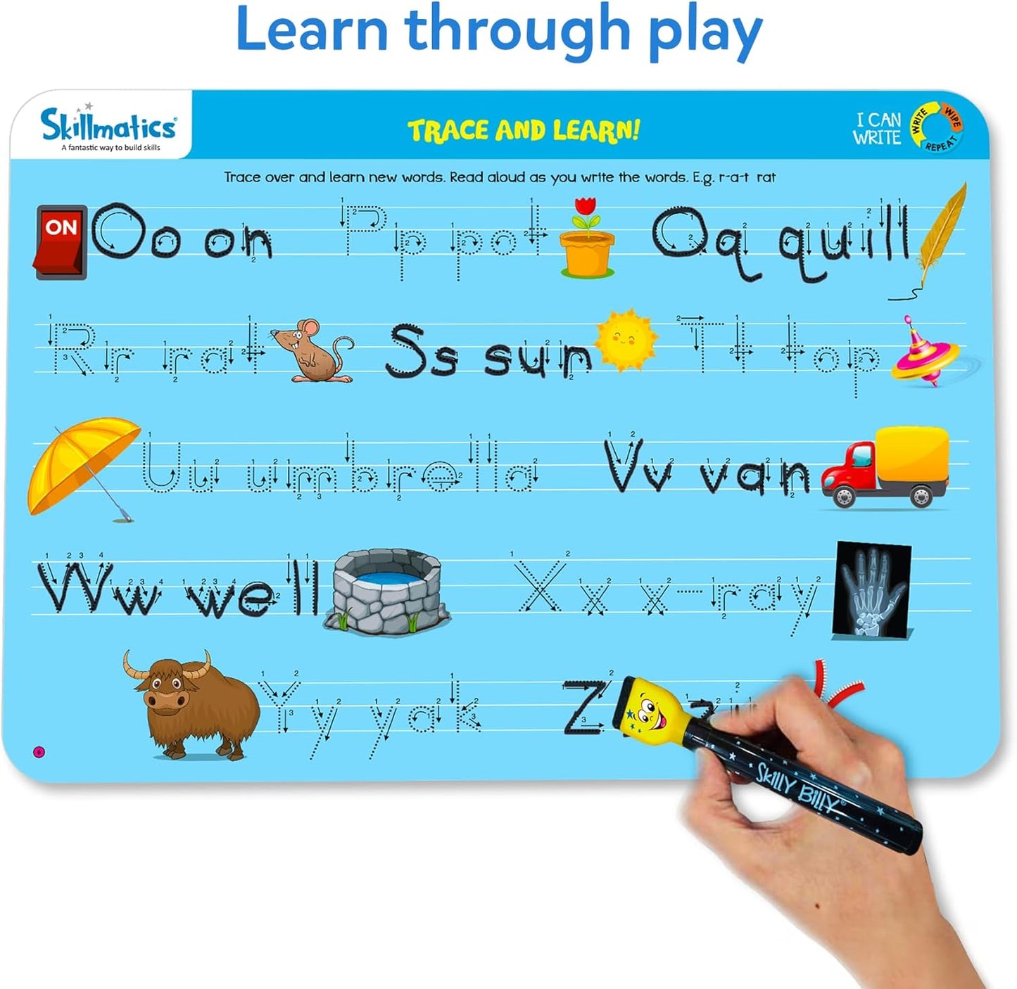 Skillmatics I Can Write – Reusable Preschool Learning Activity Mats | Ages 3–6 | Educational Toy