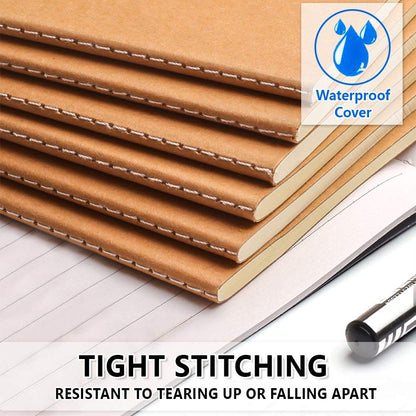 Feela Kraft Notebooks A5 Lined 60 Pages x 30 Pack