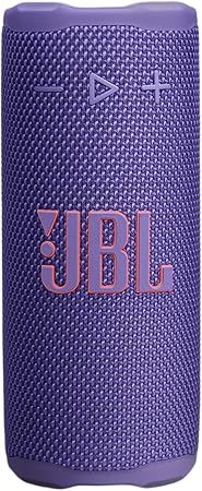 Purple JBL portable speaker with text