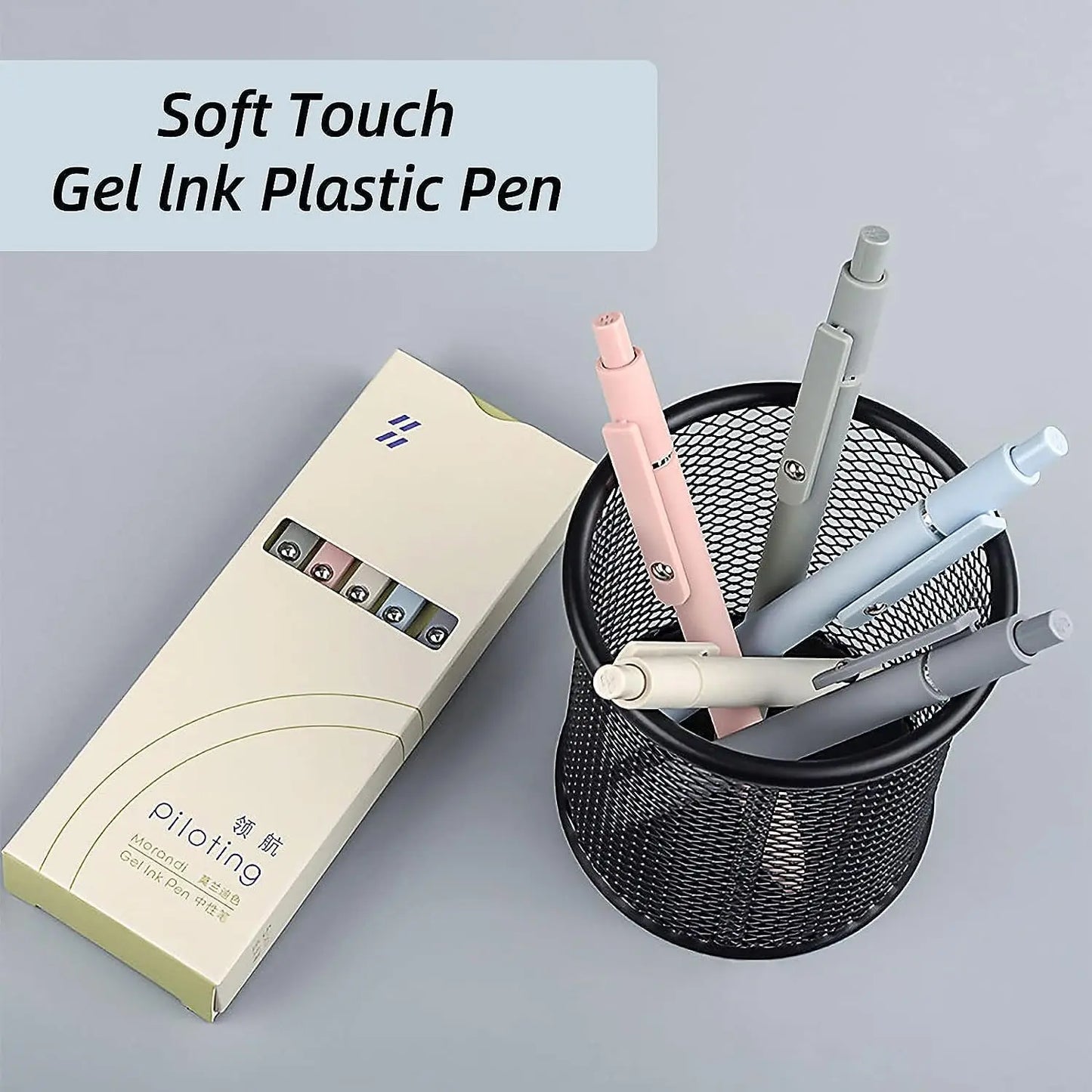 KAPASKI Gel Pens 5 Pack – 0.5mm Japanese Black Ink | Morandi, Pastel & Vintage AMZ