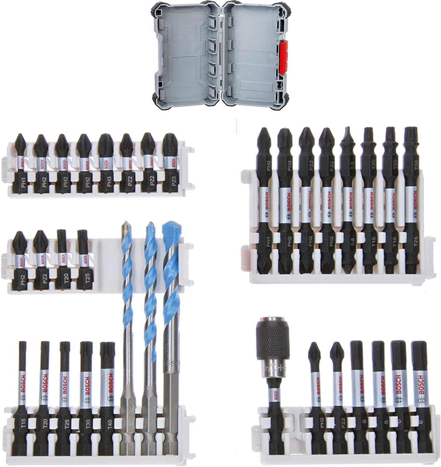 Bosch Professional 35-Piece Pick & Click Drill Bit Set – Impact Driver Compatible