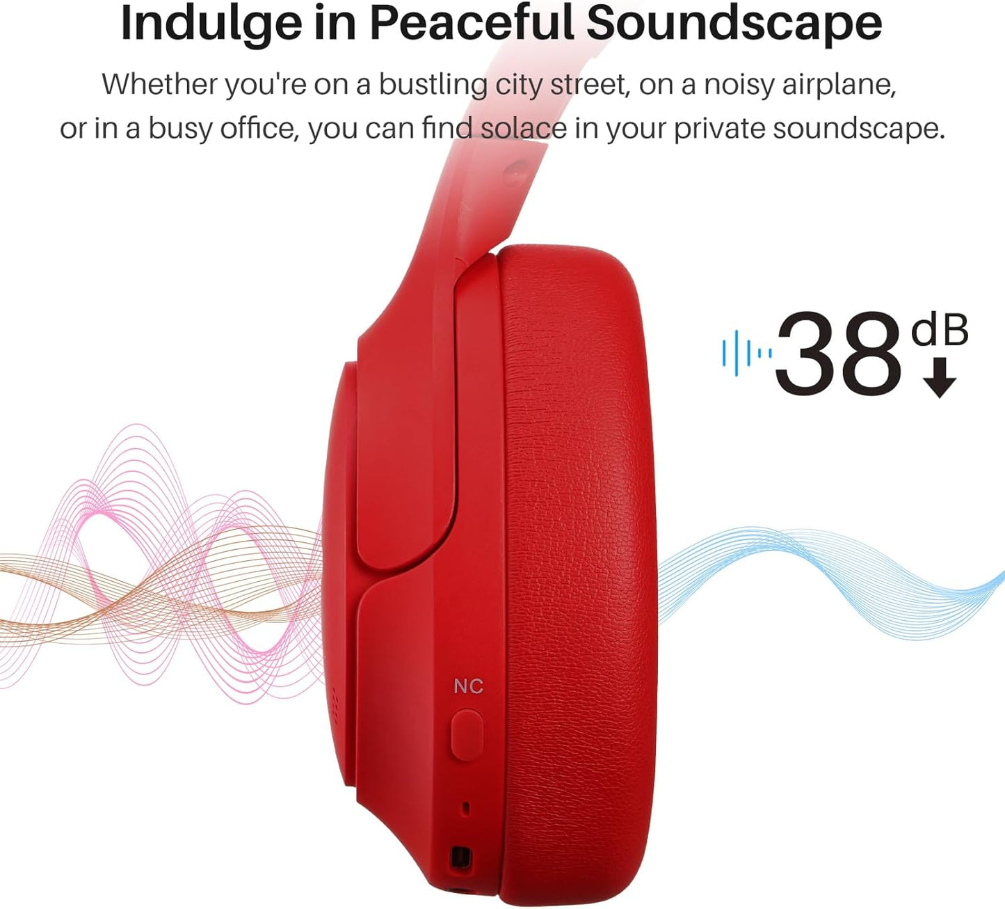 TOZO HT2 Over-Ear Bluetooth Headphones | Hybrid ANC, Hi-Res Audio, 60Hr Battery | 7 Colours AMZ Av8Store