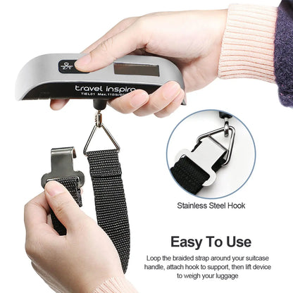 Travel Inspira Portable Digital Luggage Scale – 50kg | Backlit LCD AMZ