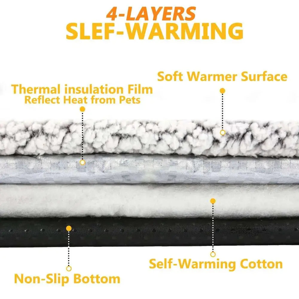 Self-Heating Pet Blanket | Thermal Mat for Cats & Dogs | No Electricity Needed DHG