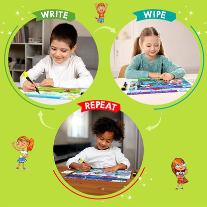 Skillmatics I Can Write – Reusable Preschool Learning Activity Mats | Ages 3–6 | Educational Toy