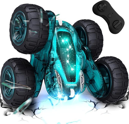 Tecnock Remote Control Car, 2.4GHz RC Cars with USB-C Easy Charging, 4WD Double Sided 360° Rotates and Flips RC Stunt Car, Toys for Boys, Boys Toys Age 8–10, Kids Gift Ages 6+ Av8Store Av8Store