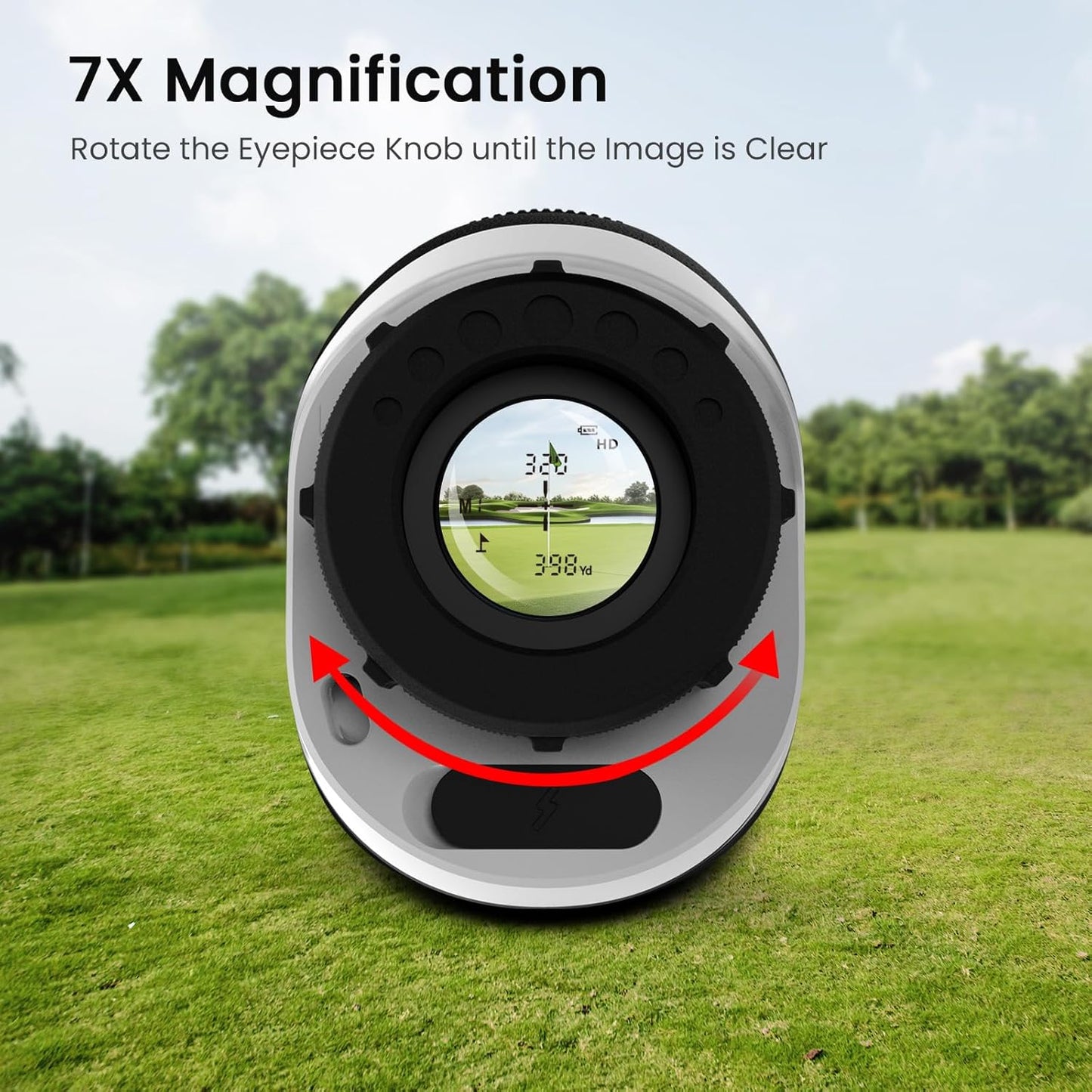 PEAKPULSE Golf Rangefinder CCB1000AG – 1200 Yard, 7x Magnification, Slope Mode, Pin-Lock Vibration | USB-C
