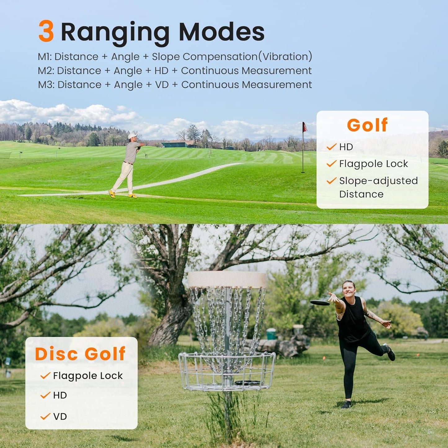 PEAKPULSE Golf Rangefinder CCB1000AG – 1200 Yard, 7x Magnification, Slope Mode, Pin-Lock Vibration | USB-C