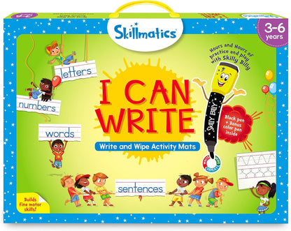 Skillmatics I Can Write – Reusable Preschool Learning Activity Mats | Ages 3–6 | Educational Toy