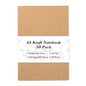Feela A5 kraft notebooks 30 pack with brown soft covers stacked on a white background